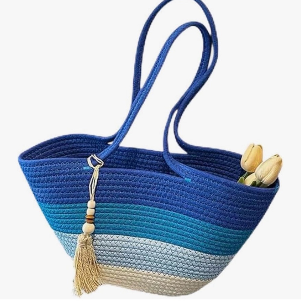 Elegant Blue Gradient Shoulder Bag